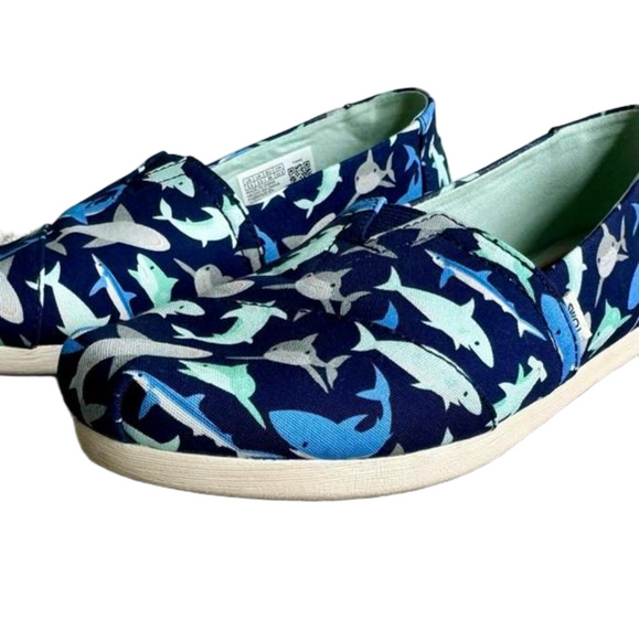 Toms Other - TOMS Alpargata Classic Woman’s Shoes Flats Slip-On Blue Shark SZ 5.5